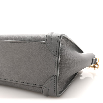 Celine Baby Drummed Calfskin Nano Luggage Kohl 10 of 10