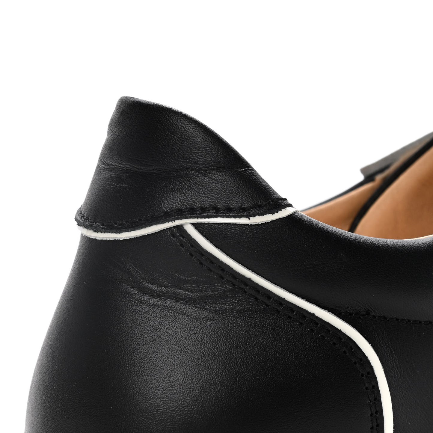 Calfskin Womens Vieirissima Flat Sneakers 39 Black White