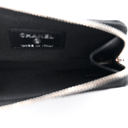 Chanel Caviar Camellia Quilted Key Holder Case Black 6 of 8