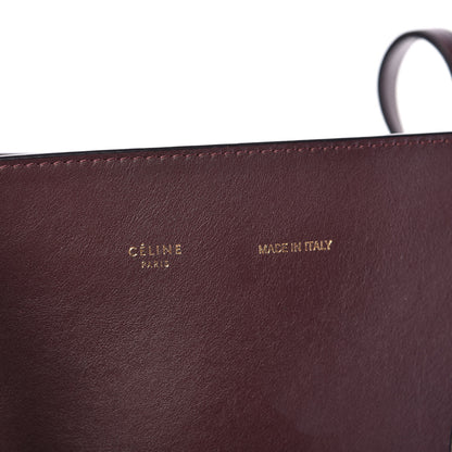 Celine Smooth Calfskin Triple Shopper Tote Burgundy 7 of 10