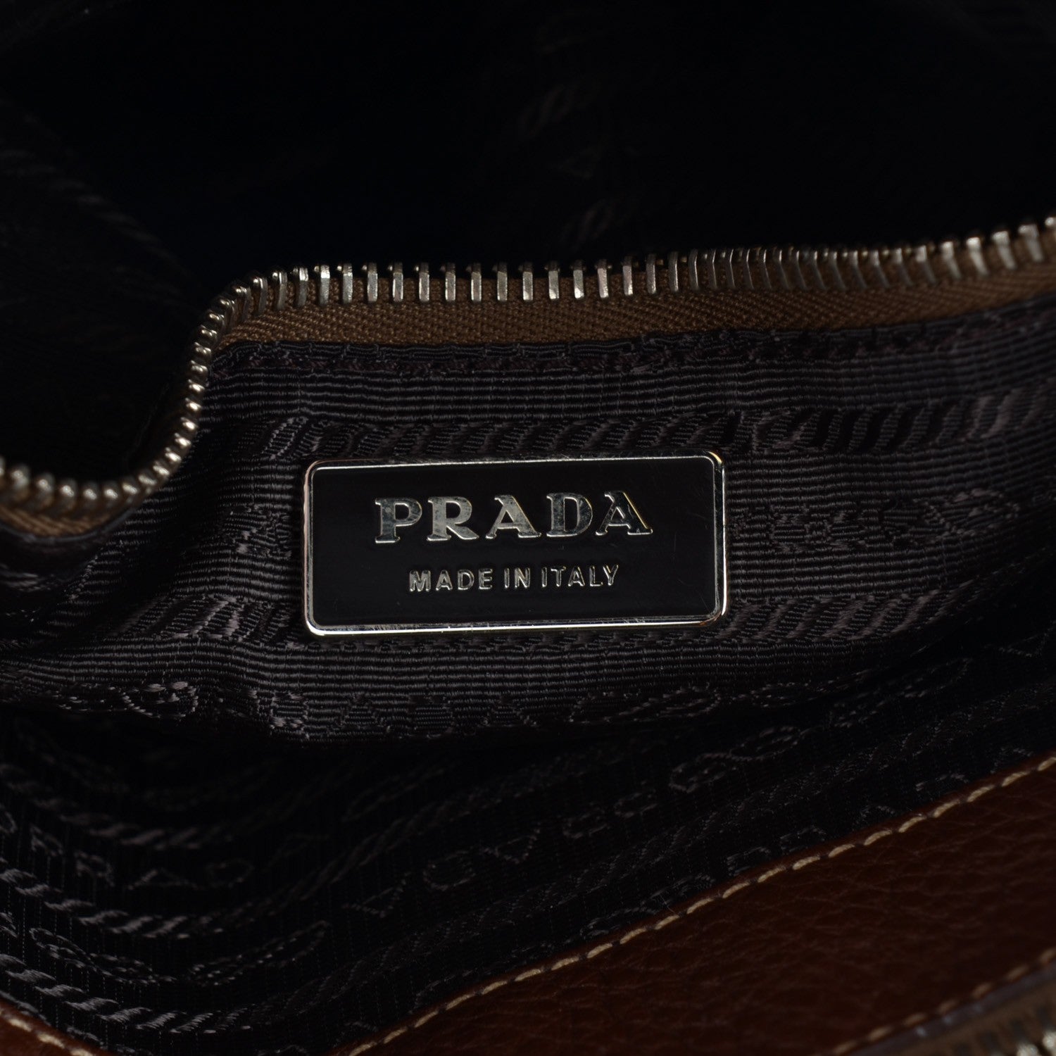 Prada Cervo Deerskin Shoulder Bag Brown 7 of 9