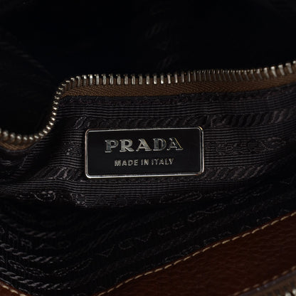 Prada Cervo Deerskin Shoulder Bag Brown 7 of 9