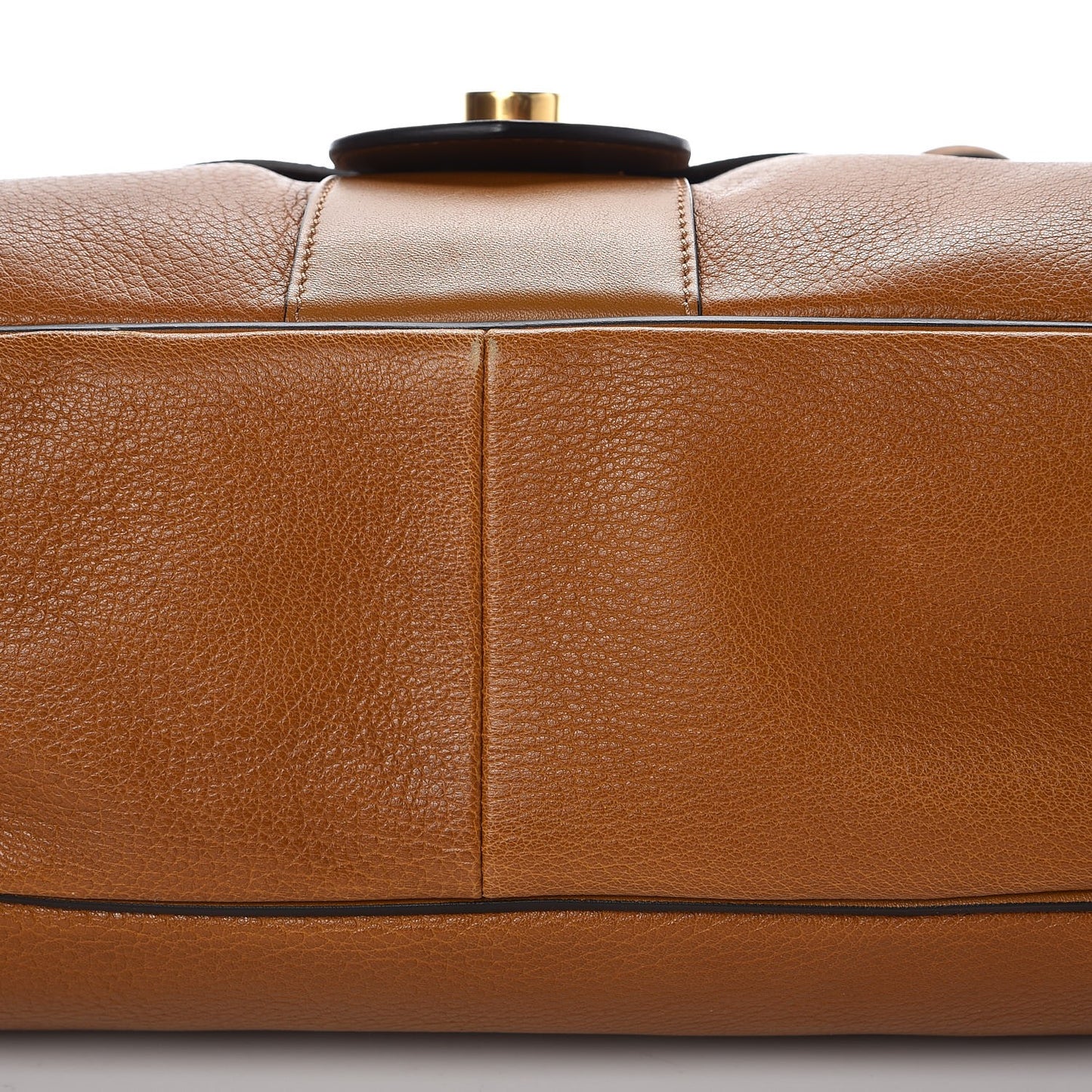 Grained Lambskin Medium Lexa Shoulder Bag Mustard Brown
