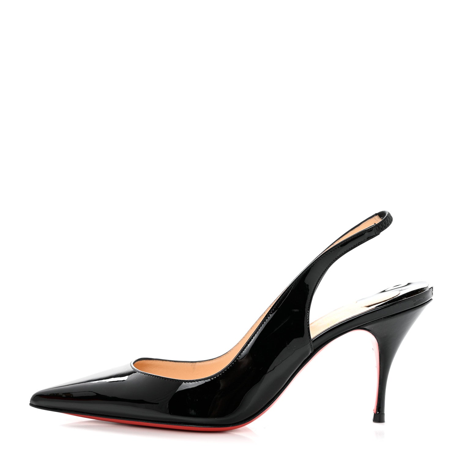 Christian Louboutin Patent Clare Sling 80 Pumps 35.5 Black 1 of 8