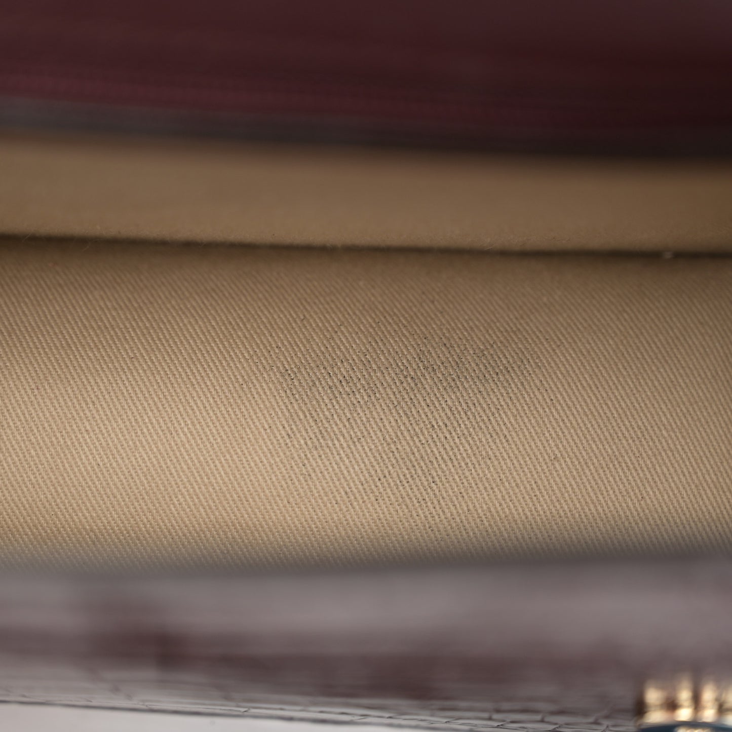 Calfskin Crocodile Embossed Medium JC Top Handle Bordeaux