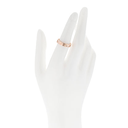 Cartier 18K Pink Gold Diamond 4mm LOVE Wedding Band Ring 52 6 2 of 5