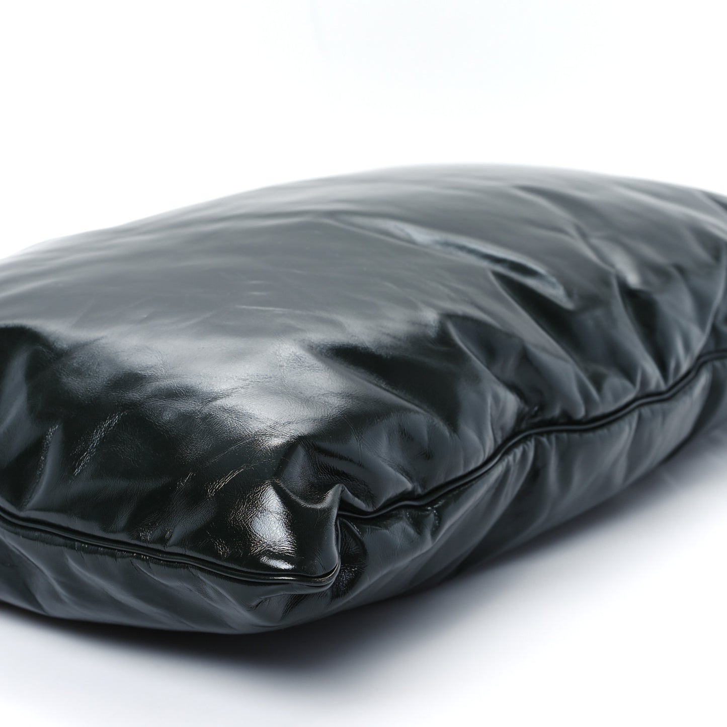 Patent Large Pillow Pouch Emerald Green