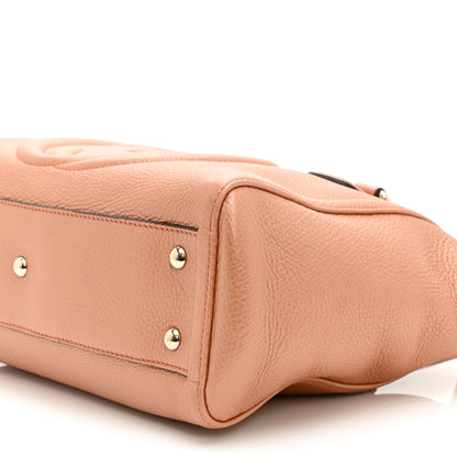Gucci Metallic Pebbled Calfskin Small Soho Top Handle Bag Blush 11 of 11