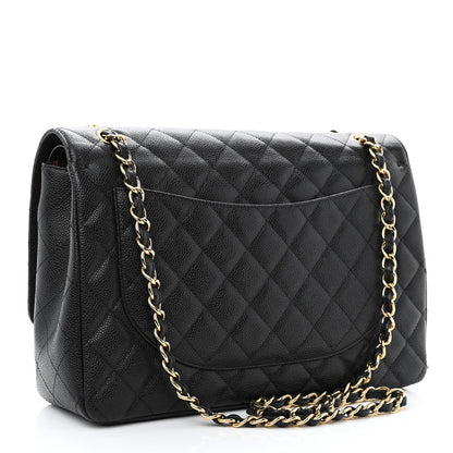 Chanel Caviar Quilted Maxi Double Flap Black 2 of 12