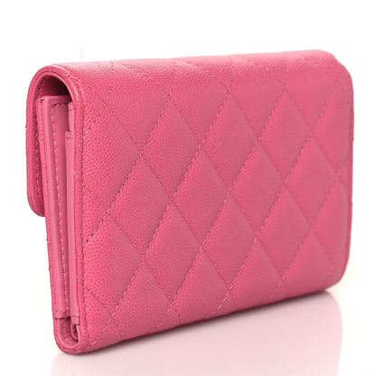 Chanel Caviar Quilted Medium Flap Wallet Pink 3 of 9