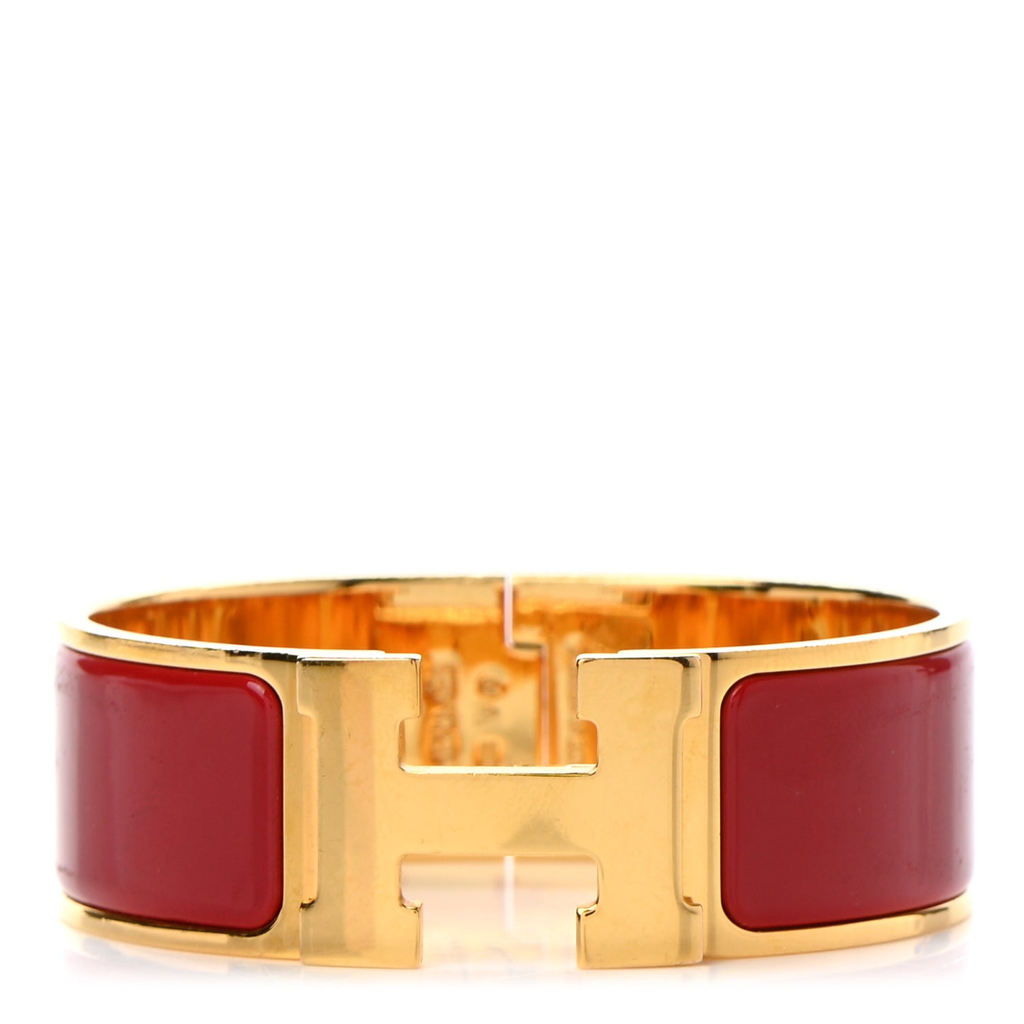 Enamel Wide Clic Clac H Bracelet PM China Red