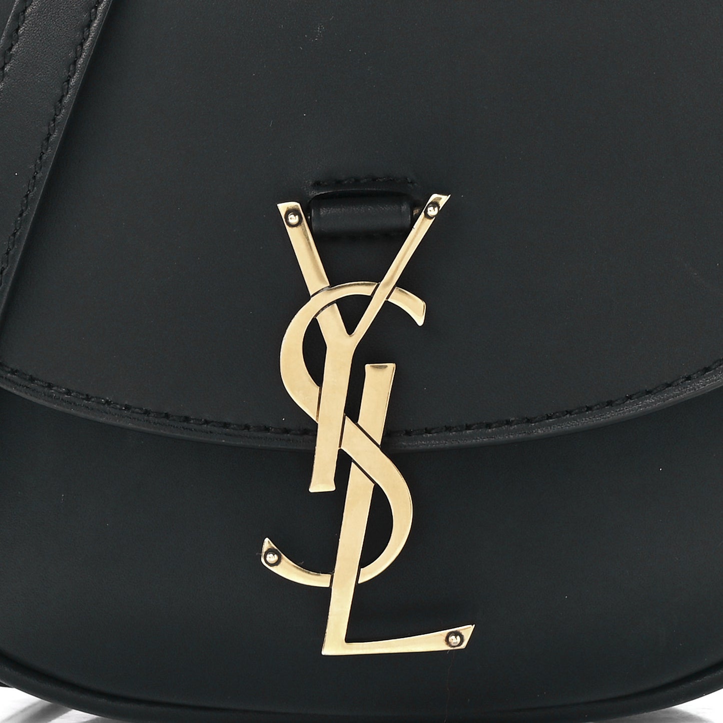Smooth Calfskin Classic Monogram Small Kaia Satchel Black