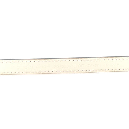 Gucci Patent Double G Thin Belt 75 30 Mystic White 3 of 4