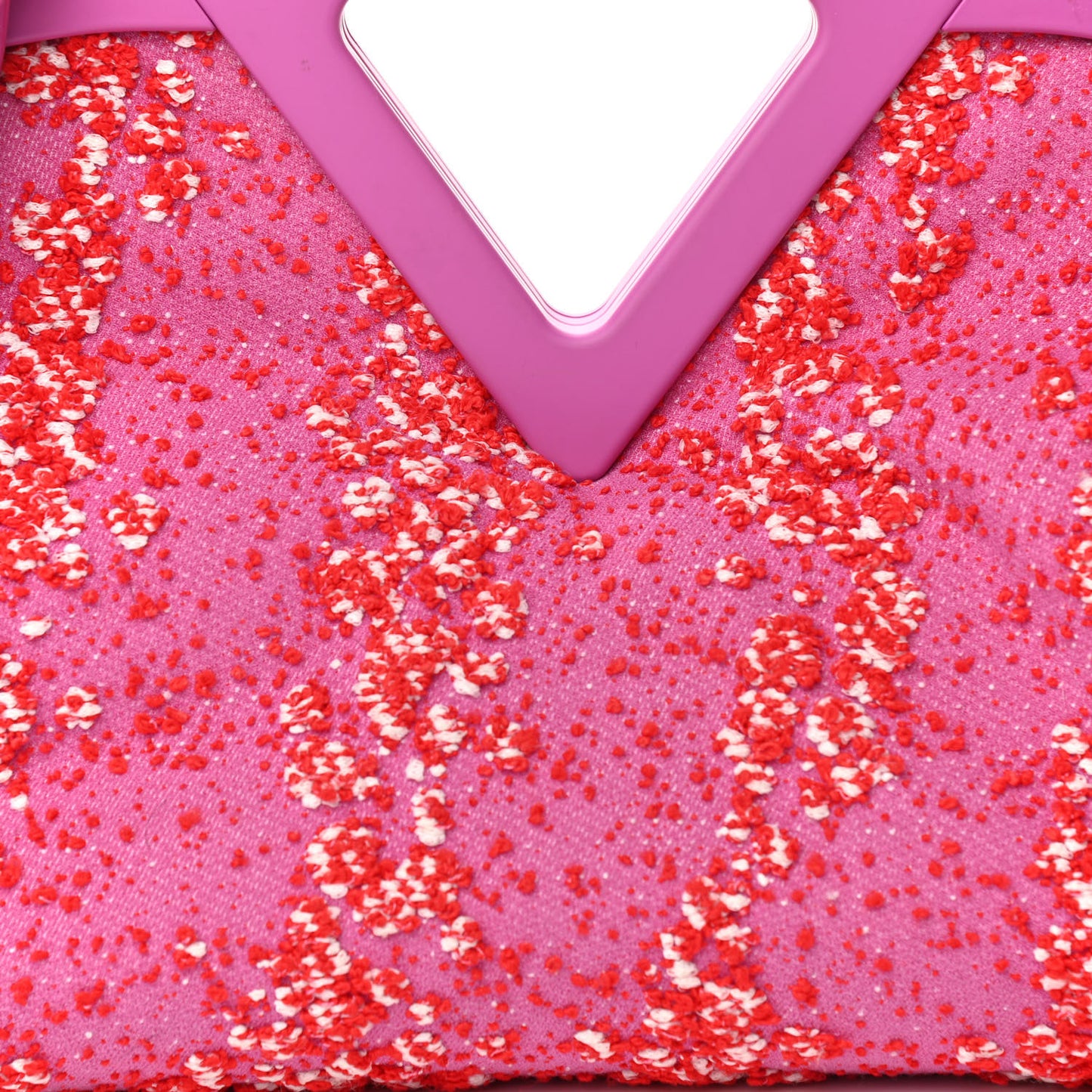 Textured Fabric Medium The Point Triangle Bag Cerise