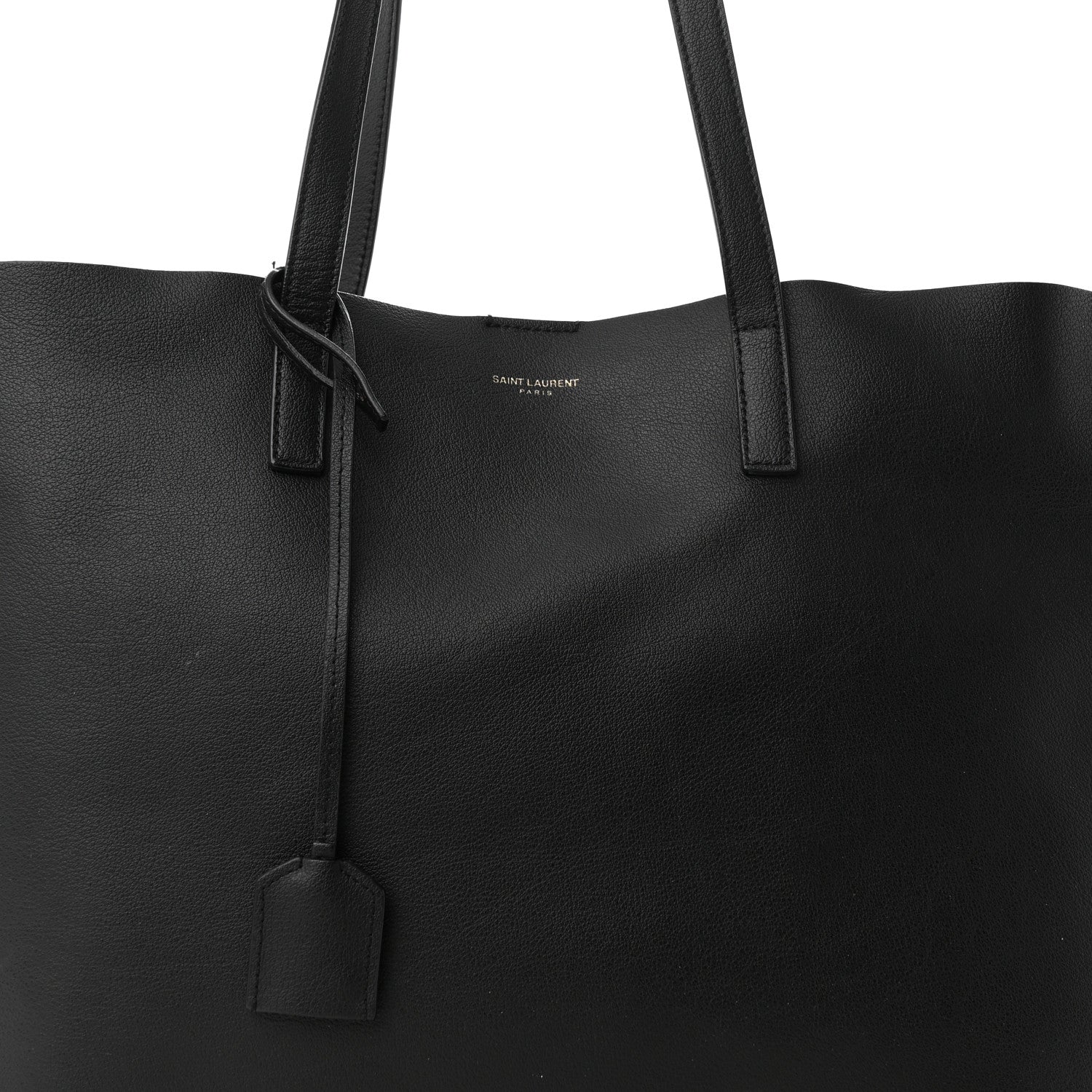Saint Laurent Calfskin Large Shopping Tote Black 8 of 10