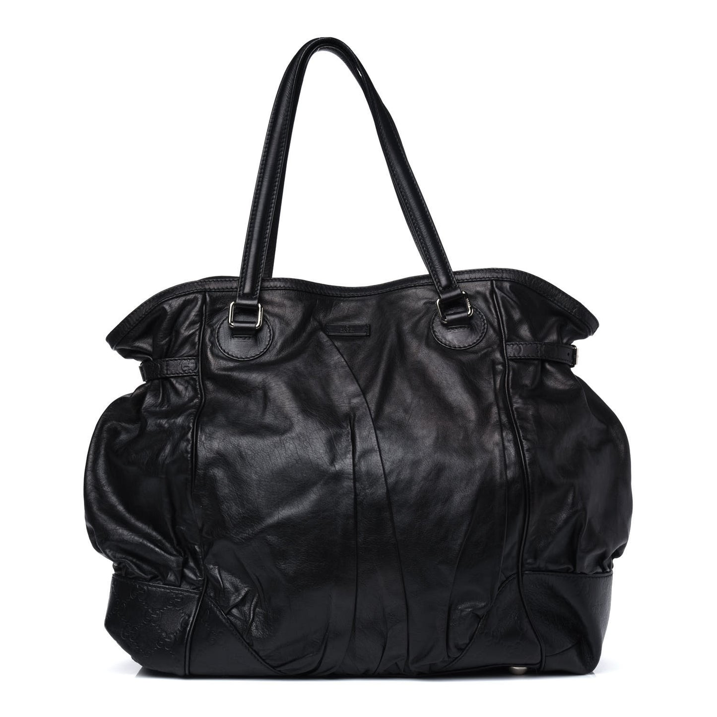 Calfskin Guccissima Large Full Moon Tote Black