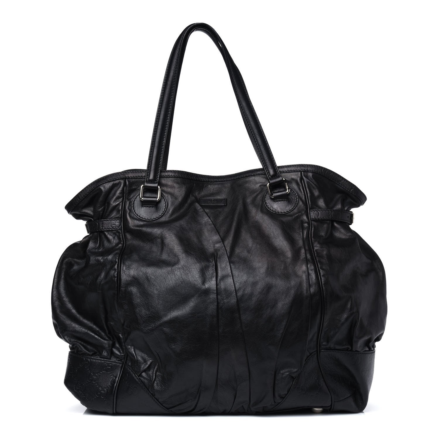 Gucci Calfskin Guccissima Large Full Moon Tote Black 1 of 19