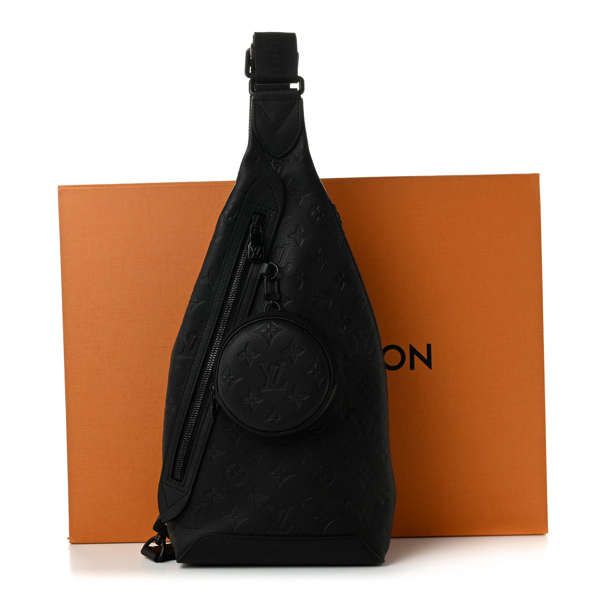 Louis Vuitton Calfskin Shadow Monogram Duo Slingbag Black 10 of 10
