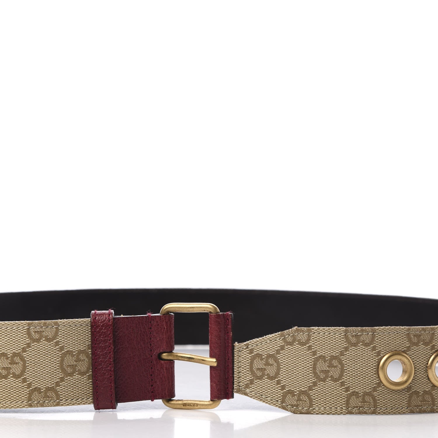 Gucci Monogram Buckle Belt 85 34 Red 6 of 6