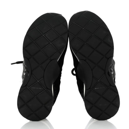 Chanel Stretched Fabric Velvet CC Womens Sneakers Black 5 of 7