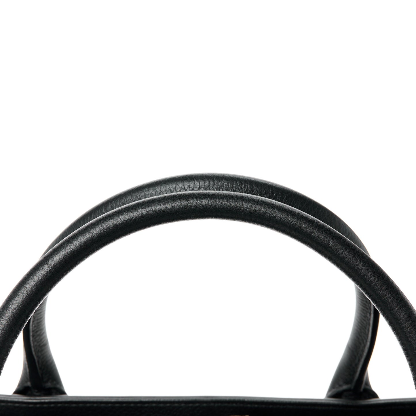 Grained Calfskin Medium Neo Executive Shopper Tote Black