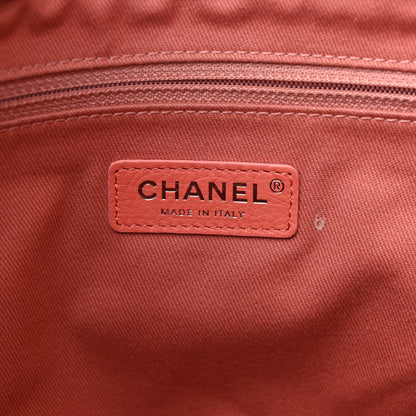 Chanel Mixed Fibers Large Shopping Bag Pink Beige 6 of 15