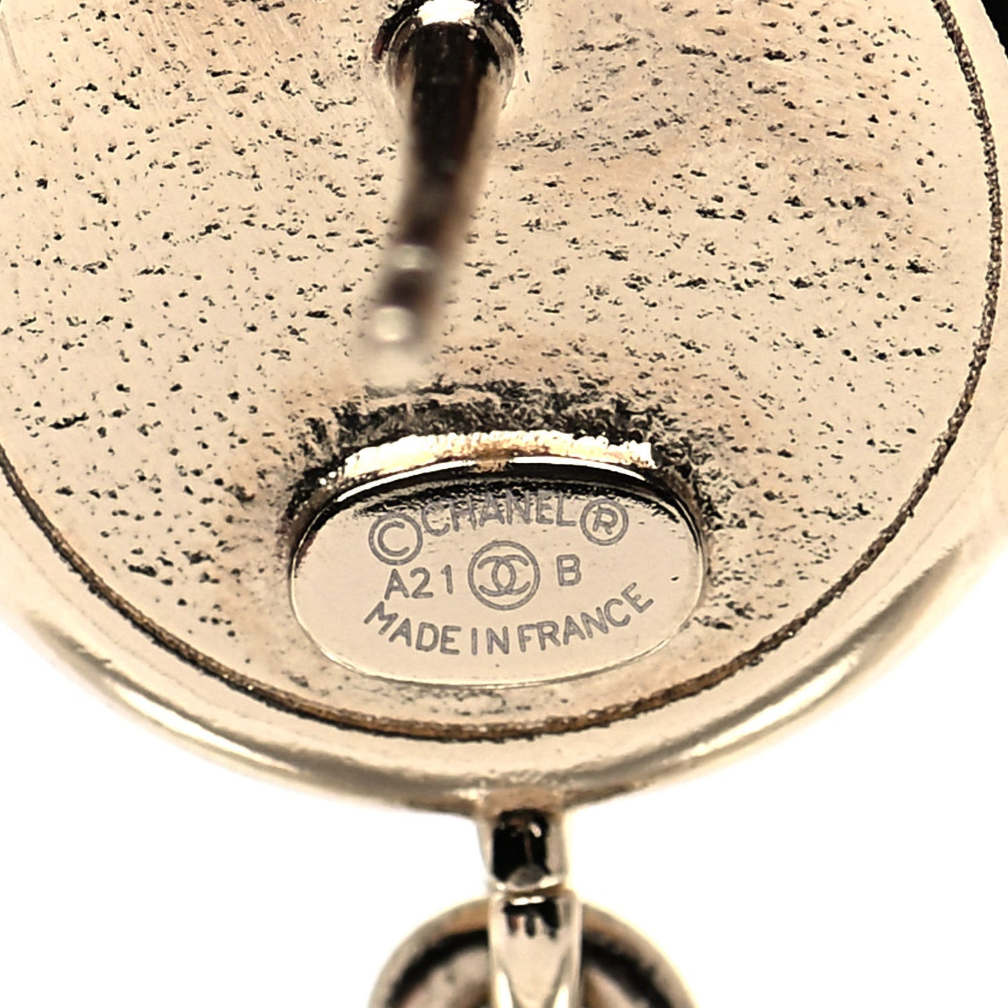 Pearl Crystal CC Heart Drop Earrings Gold