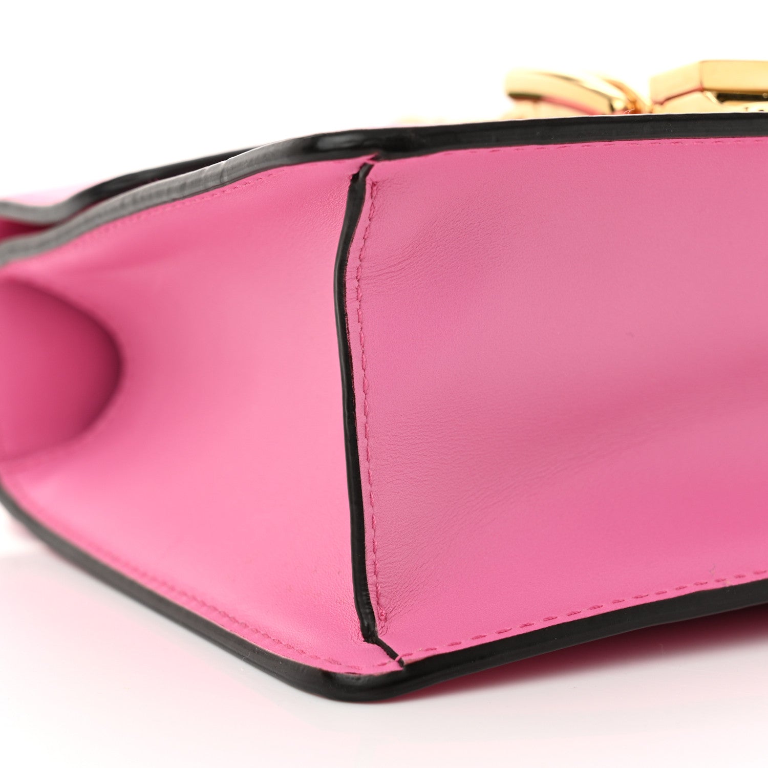 Gucci Vitello Fontanella Web Mini Sylvie Chain Shoulder Bag Pink Tropical Flower 9 of 10