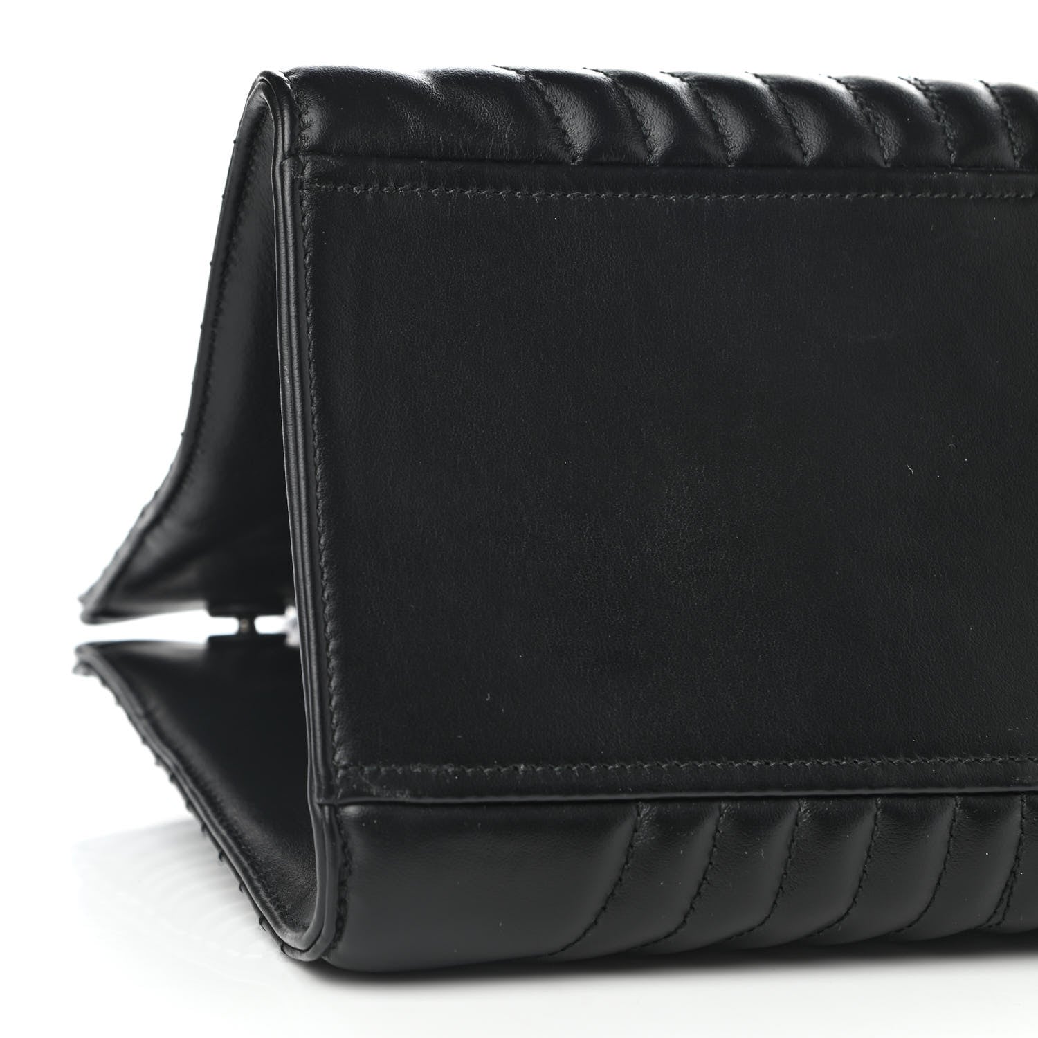 Prada Soft Calfskin Impunture Diagramme Tote Black 7 of 8