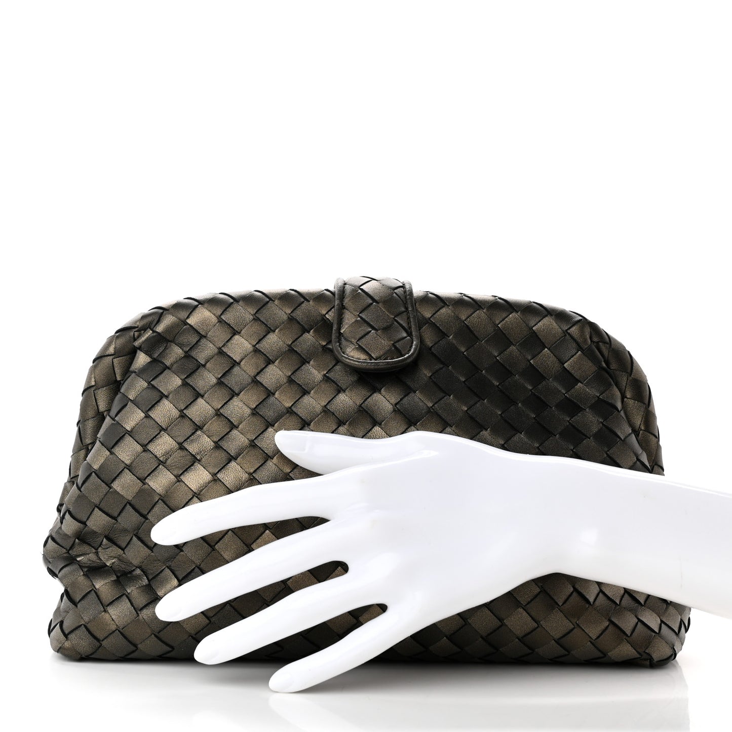 Nappa Intrecciato The Lauren 1980 Clutch Platinum