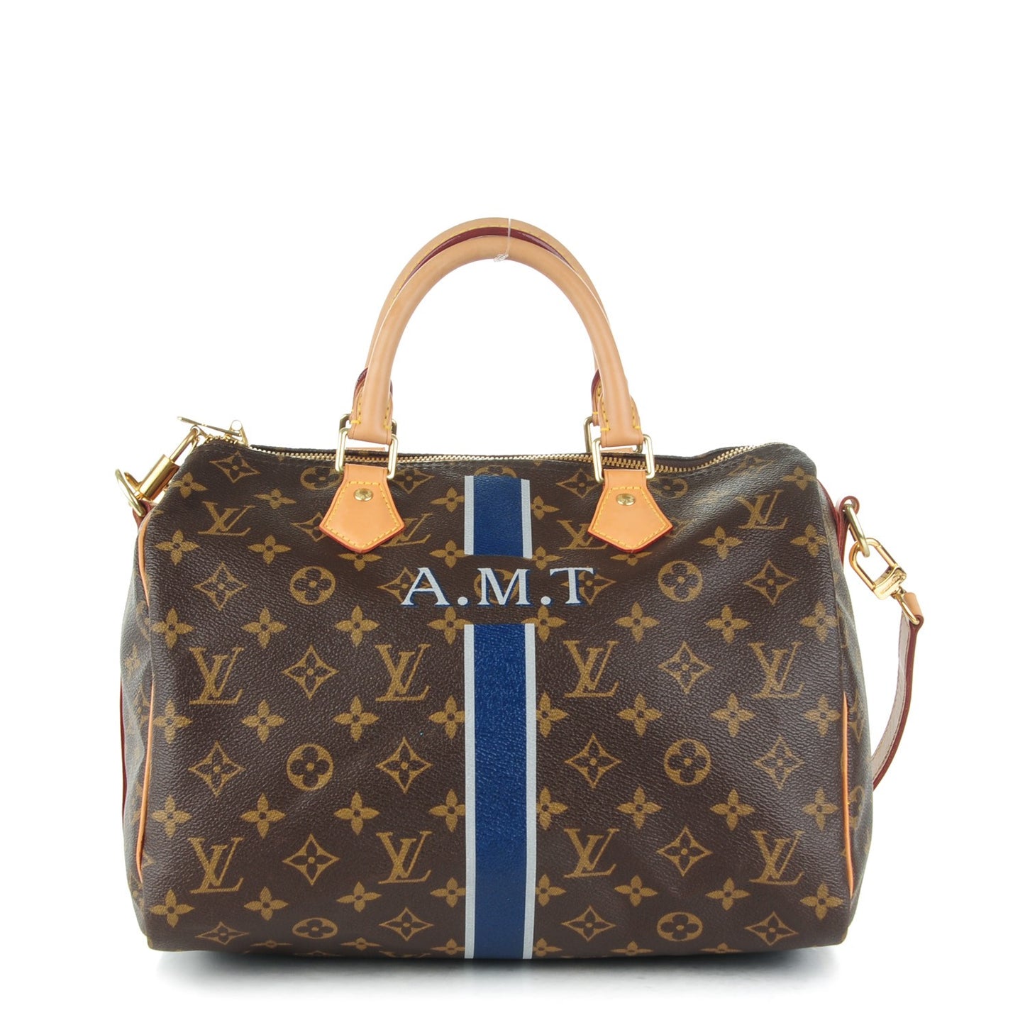 Monogram My LV Heritage Speedy Bandouliere 30 Blue Marine Gris