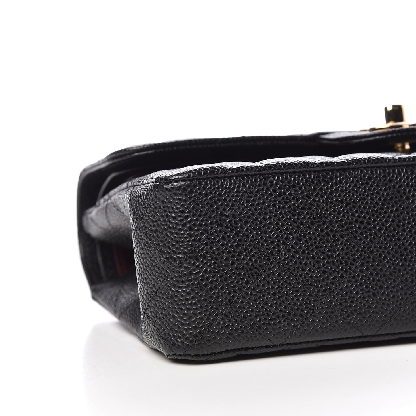 Caviar Quilted Small Double Flap Black