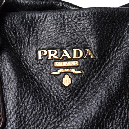Prada Cervo Antik Shoulder Bag Black 8 of 24