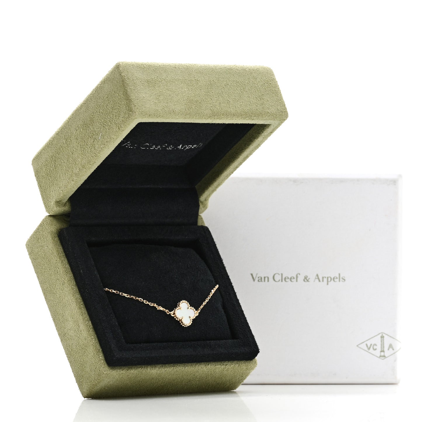 VAN CLEEF & ARPELS 18K Yellow Gold Mother of Pearl Sweet Alhambra Bracelet