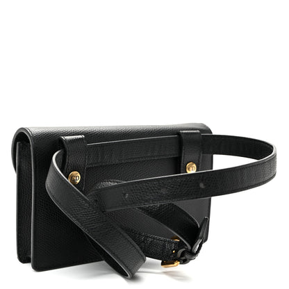 Christian Dior Grained Calfskin Saddle Belt Bag Black 3 of 9