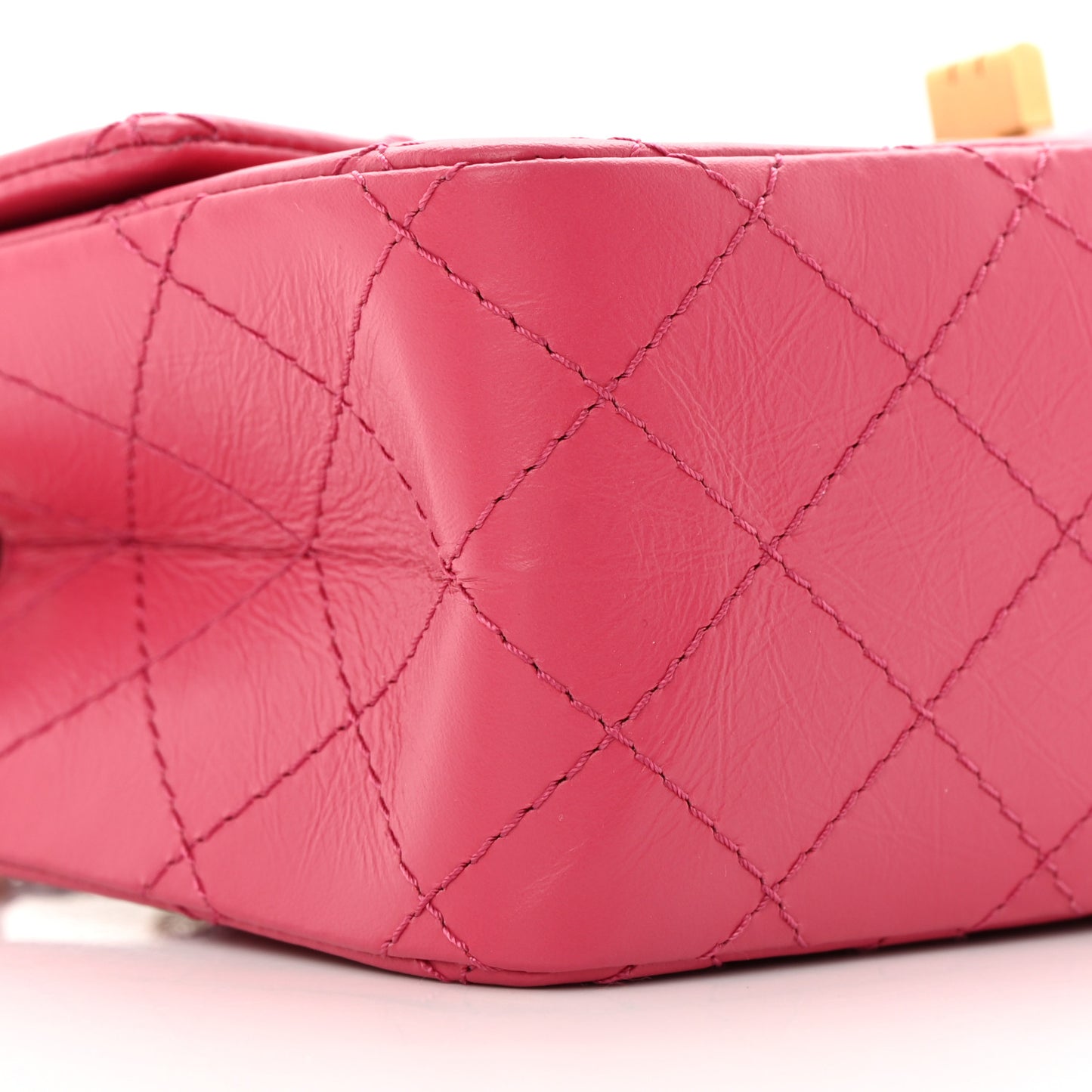 Aged Calfskin Quilted 2.55 Reissue Mini Flap Pink