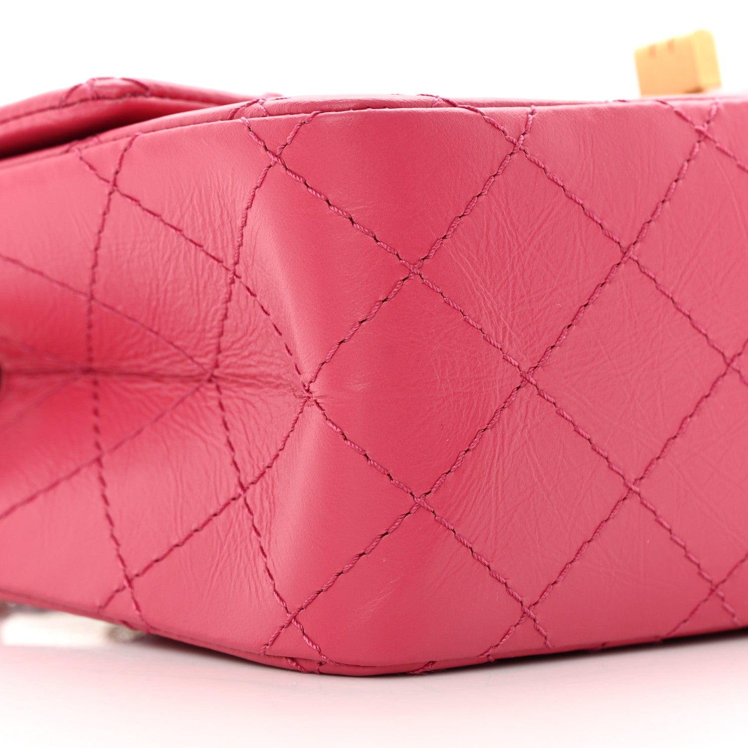 Chanel Aged Calfskin Quilted 2.55 Reissue Mini Flap Pink 9 of 12