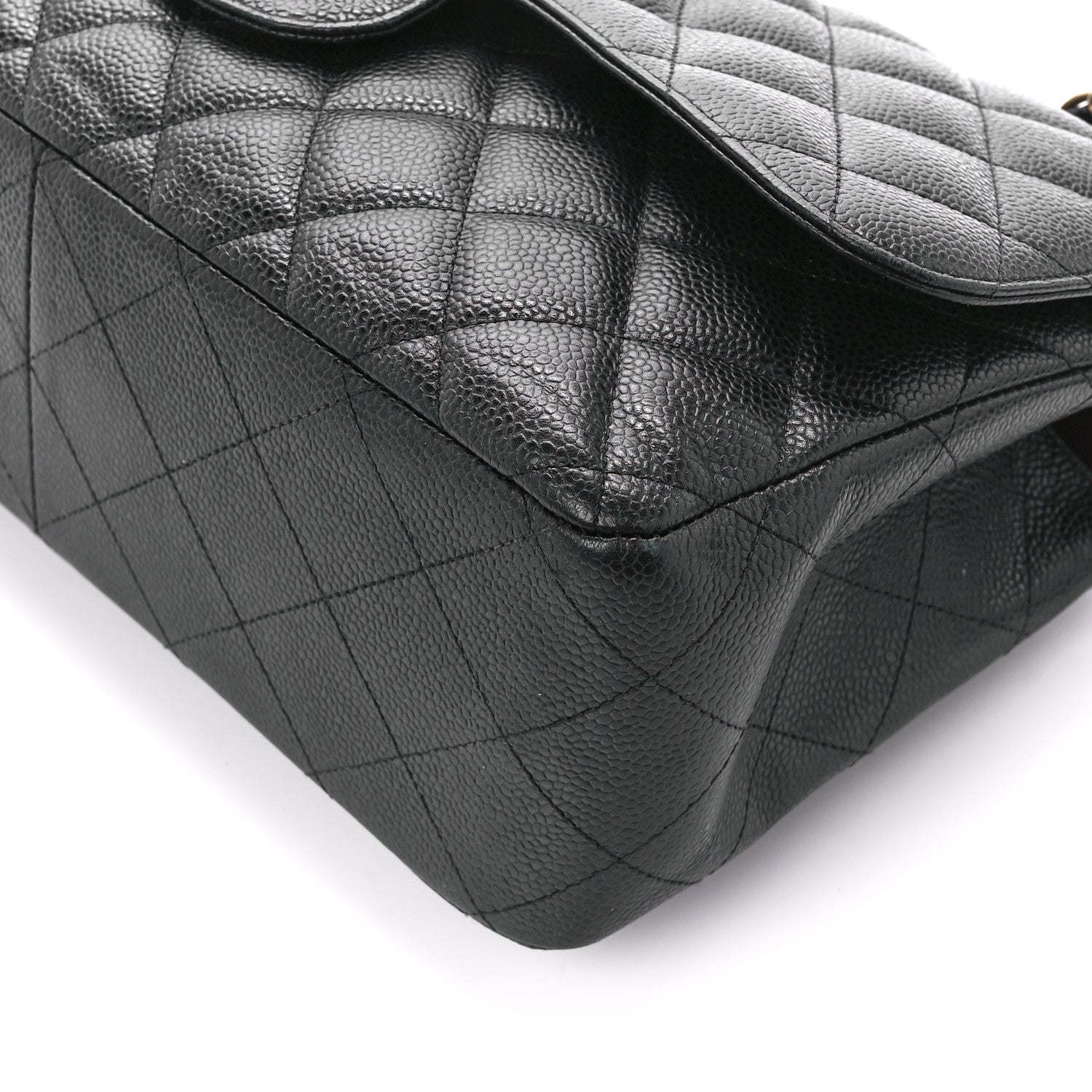 Chanel Caviar Quilted Jumbo Double Flap Black 11 of 12