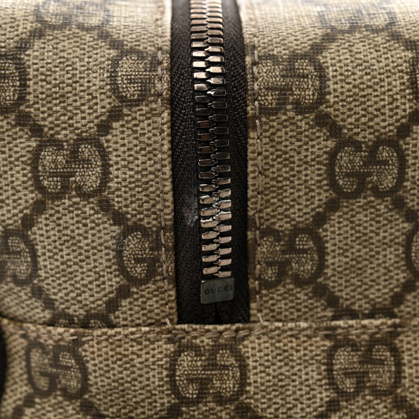 GG Supreme Monogram Toiletry Case Beige