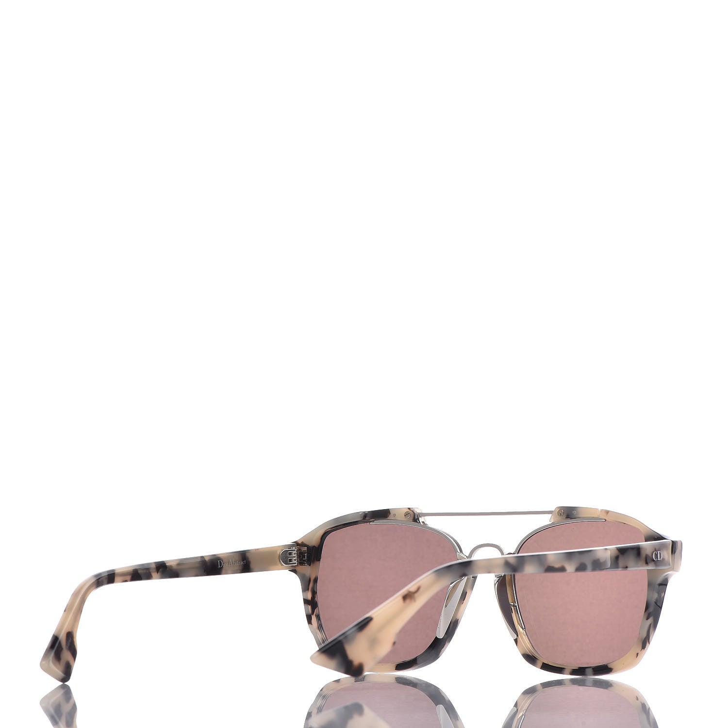 Christian Dior Abstract Square Mirrored Sunglasses Spotted Havana Blue 4 of 8