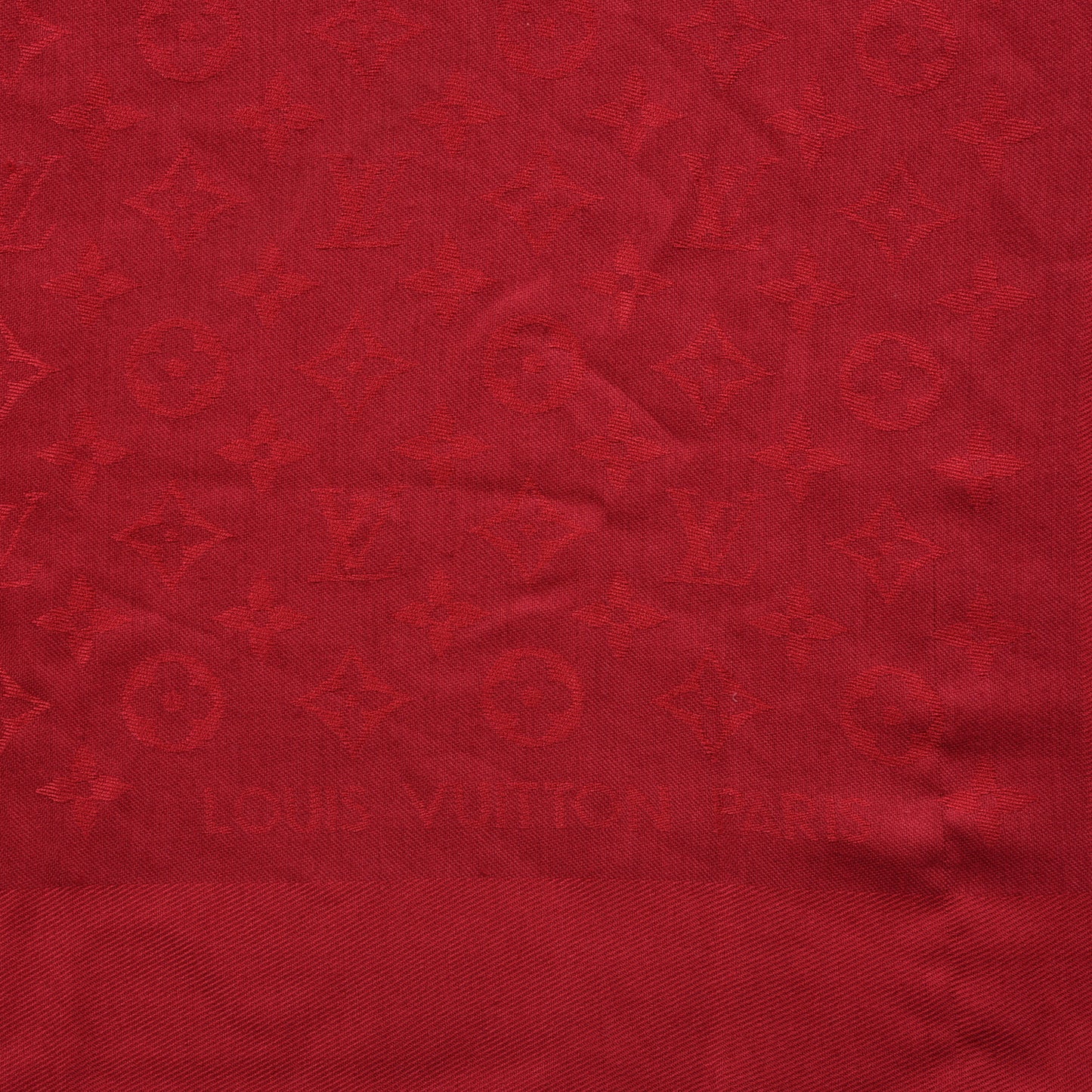 Silk Wool Monogram Shawl Pomme D'Amour