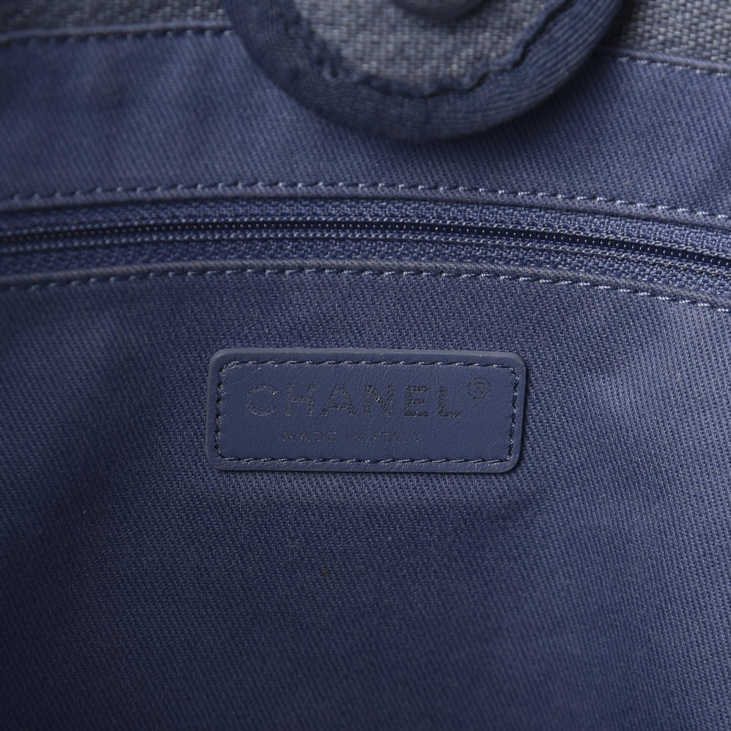 Canvas Small Deauville Tote Denim Blue