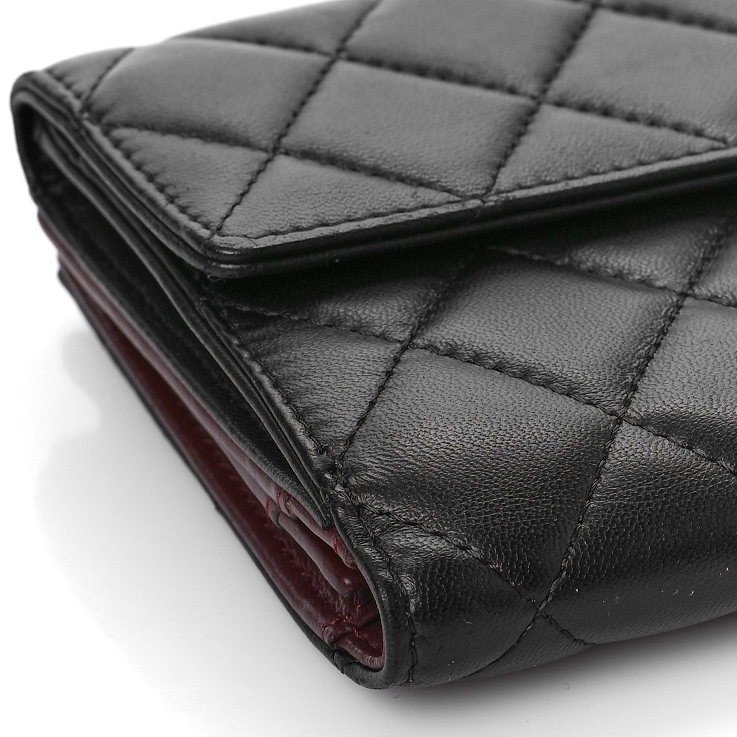 Chanel Lambskin Quilted Long Flap Wallet Black 10 of 11