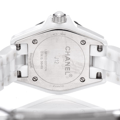 Chanel Stainless Steel Ceramic Diamond 29mm J12 Quartz Watch Pink 5 of 5