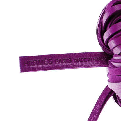Hermes Lambskin Carmen Tassel Key Holder Anemone 3 of 4