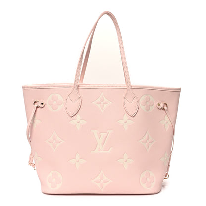 Louis Vuitton Empreinte Monogram Giant Neverfull MM Pink Quartz Beige 1 of 10