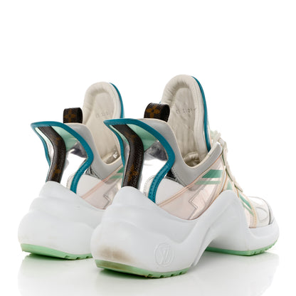 Louis Vuitton Calfskin Nylon LV Pop Archlight Sneaker 38.5 Metallic Rose Clair Pink 4 of 13