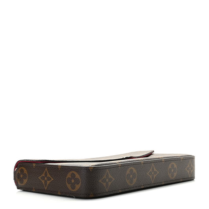 Louis Vuitton Monogram Pochette Felicie Chain Wallet Fuchsia 4 of 8