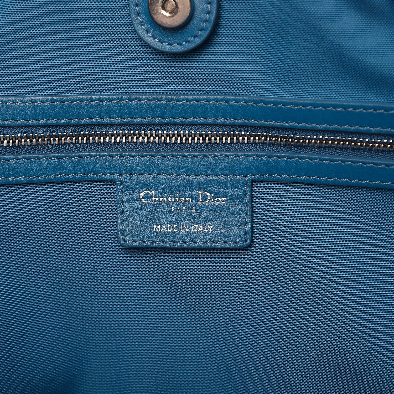 Christian Dior Coated Canvas Cannage Medium Panarea Tote Cobalt Blue 6 of 9