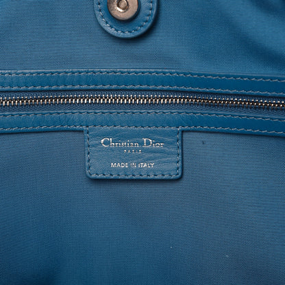 Christian Dior Coated Canvas Cannage Medium Panarea Tote Cobalt Blue 6 of 9